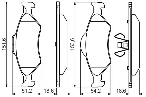 ÖN BALATA FIESTA 95 02 FORD KA 96  MAZDA 121 96  0986TB2374
