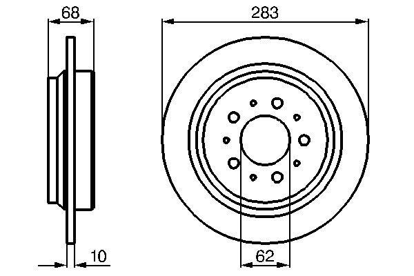 ARKA FREN DISK AYNA VOLVO S70 9600 V70 9600 XC70 9904