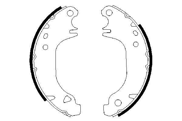 ARKA FREN PABUÇ BALATA PEUGEOT P106 9104 P205 8398 P309 8693 CITROEN SAXO 9604 AX 8698 180x30m m