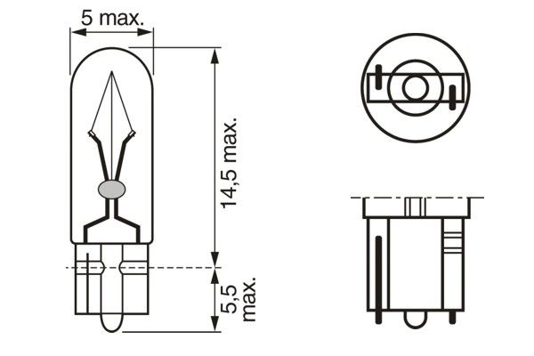 1987302931 AMPUL ECO 12V 1.2W KÜÇÜK DİPSİZ GÖSTERGE DUYSUZ W2x4.6d