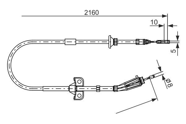 EL FREN TELİ SOL VOLVO XC90 0214 UZUNLUK: 2160mm