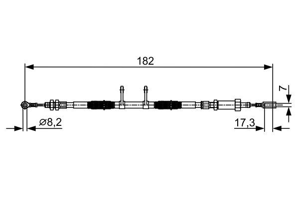 EL FREN TELİ FIAT DUCATO 06 PEUGEOT BOXER 06 CITROEN JUMPER 06 1908 MM
