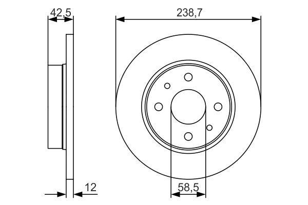 FREN DİSKİ ÖN LADA SAMARA 8699 VEGA 9505 238.7x52.8x12