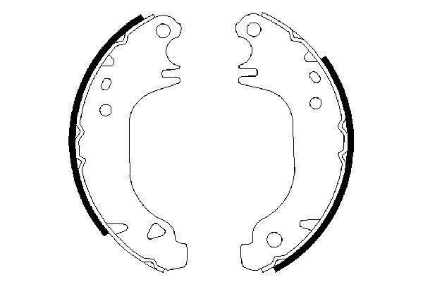 ARKA FREN PABUÇ BALATA PEUGEOT P106 9104 P205 8398 P309 8693 CITROEN SAXO 9604 AX 8698 180x30m m