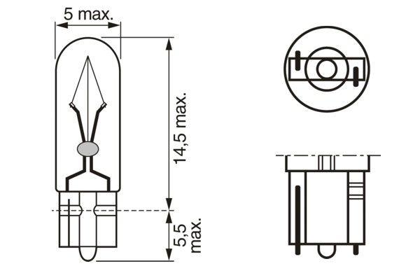 1987302931 AMPUL ECO 12V 1.2W KÜÇÜK DİPSİZ GÖSTERGE DUYSUZ W2x4.6d