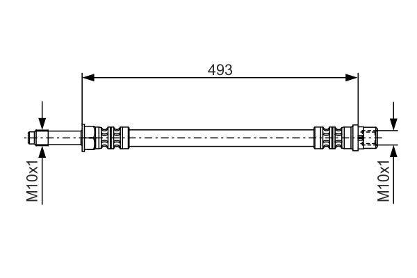 FREN HORTUMU ARKA MERCEDES SPRINTER B906 . VW CRAFTER 30-35-50